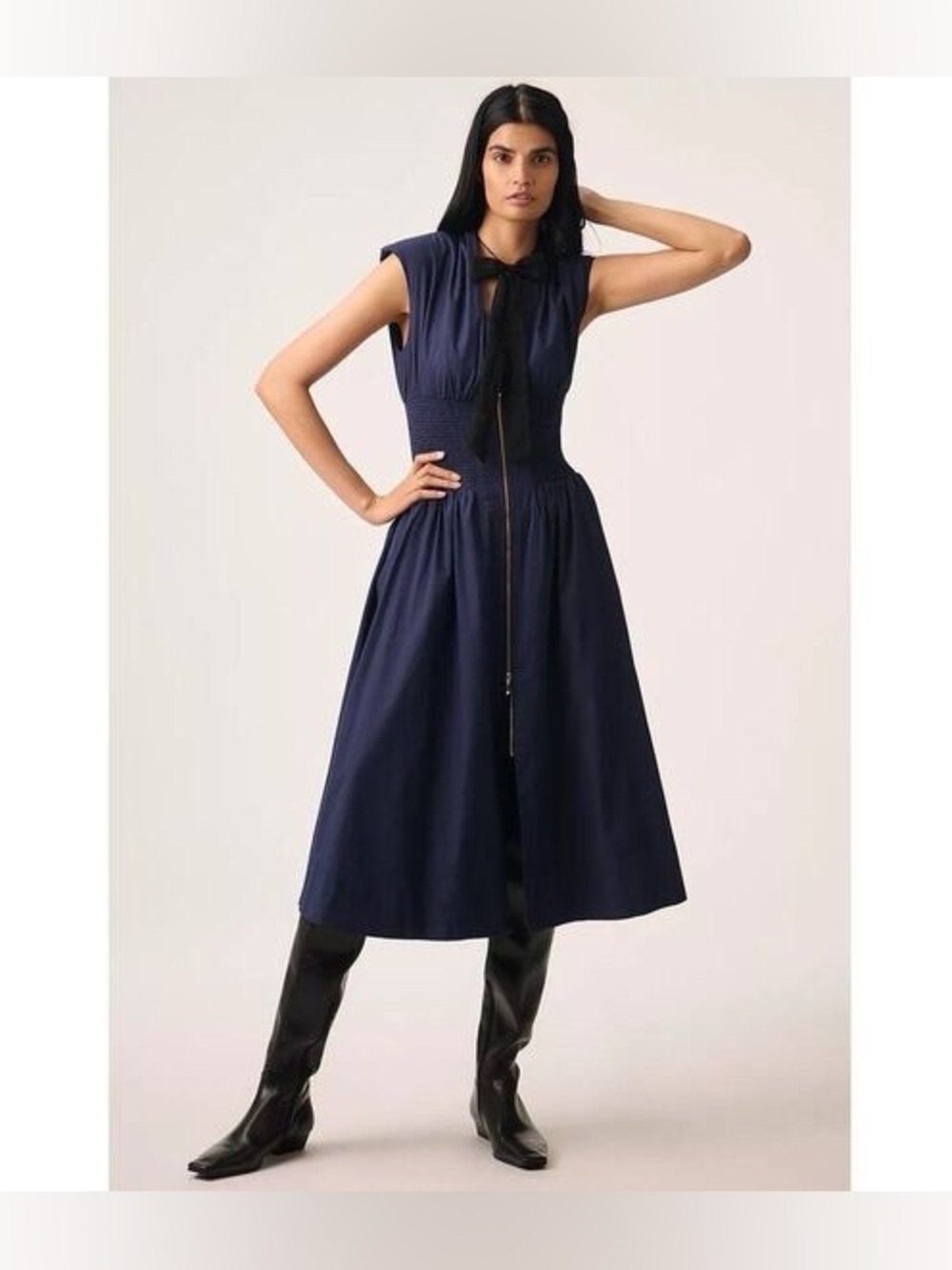 Anthropologie The Tommie Zip-Front Midi Dress - Picture 2 of 7